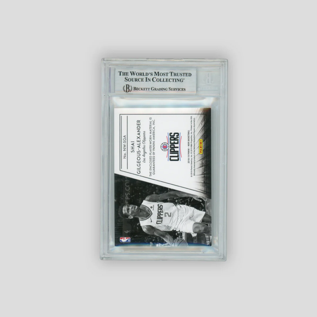 2018 Panini Noir New Wave Jerseys Shai Gilgeous-Alexander RC /25 (BGS 8.5) - Image 3